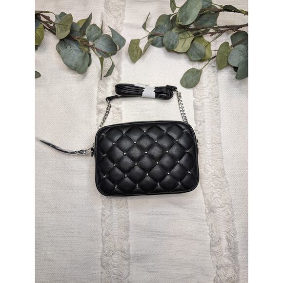 REBECCA MINKOFF Quilted Studded Crossbody in black - Picture 1 of 5